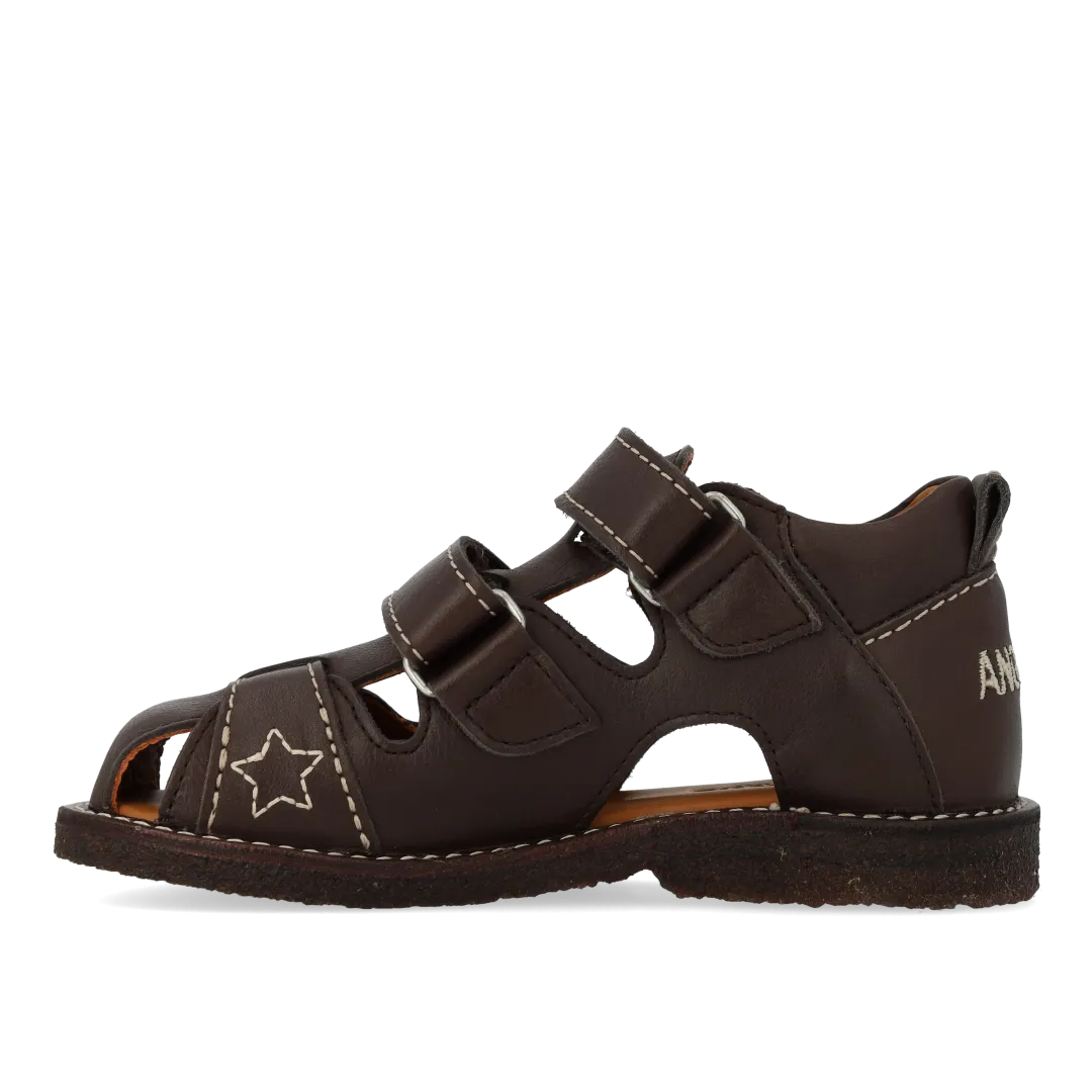 Angulus lædersandal stjernebroderi børnesandal