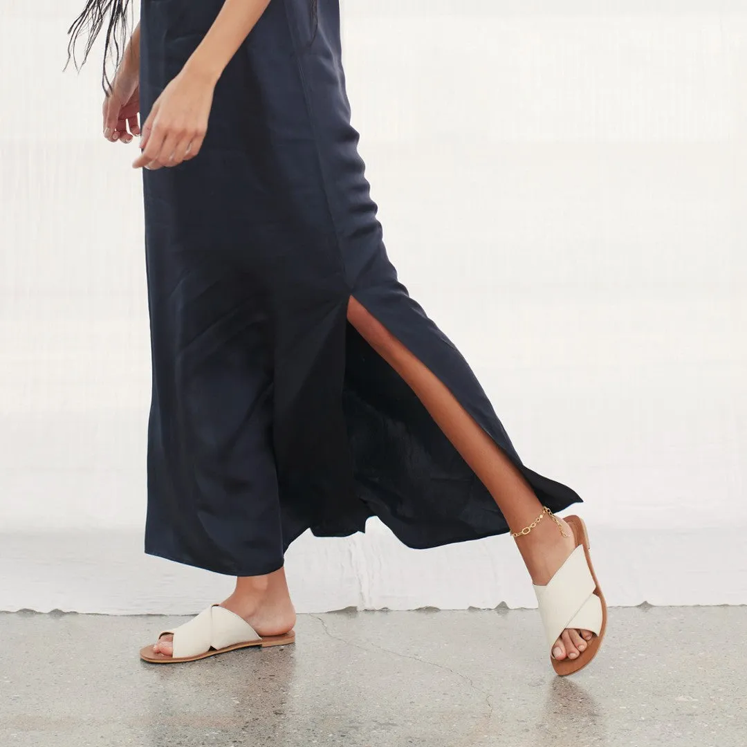 Angulus Slip-on sandal damesandal læder