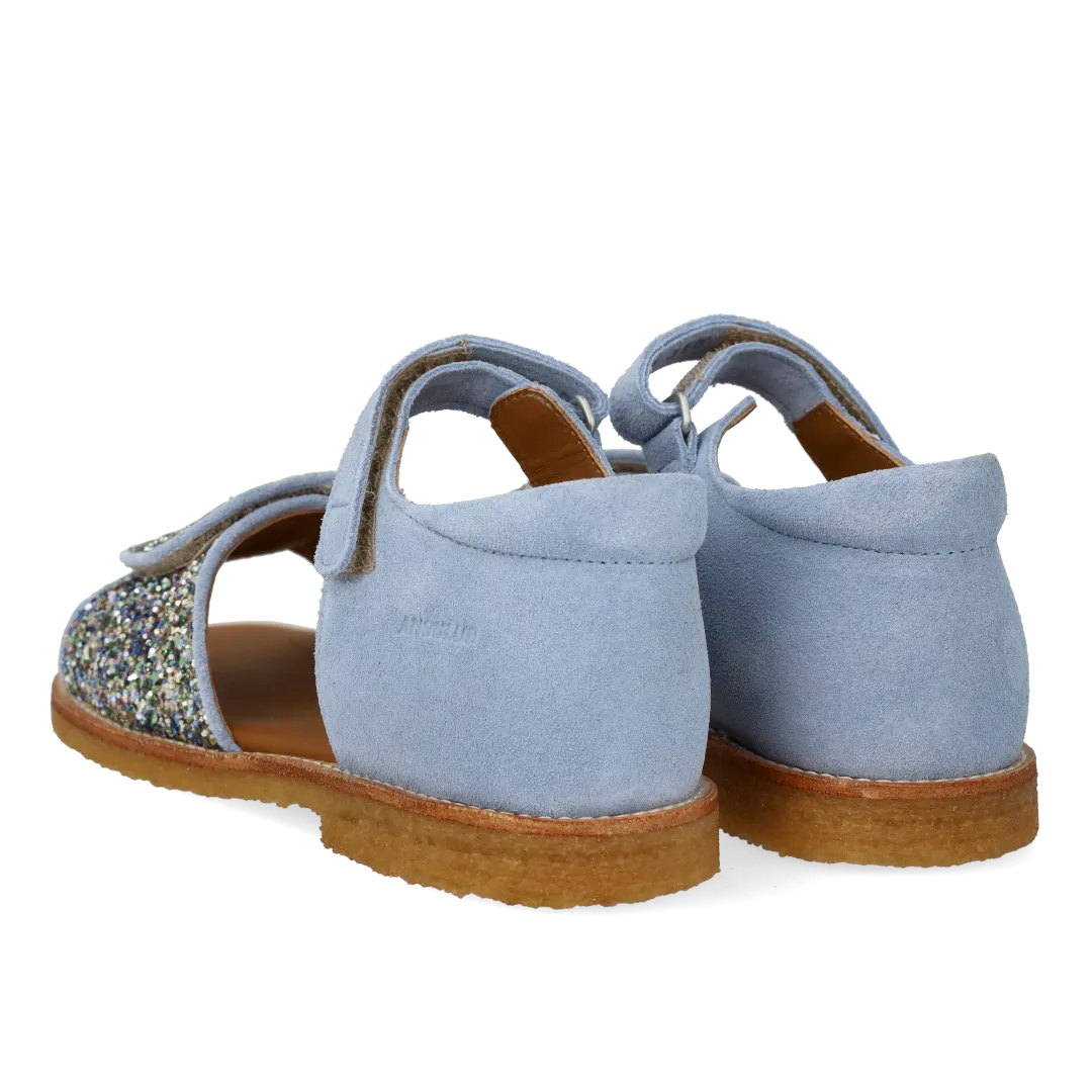 Angulus Justerbar sandal glitter børnesandal læder