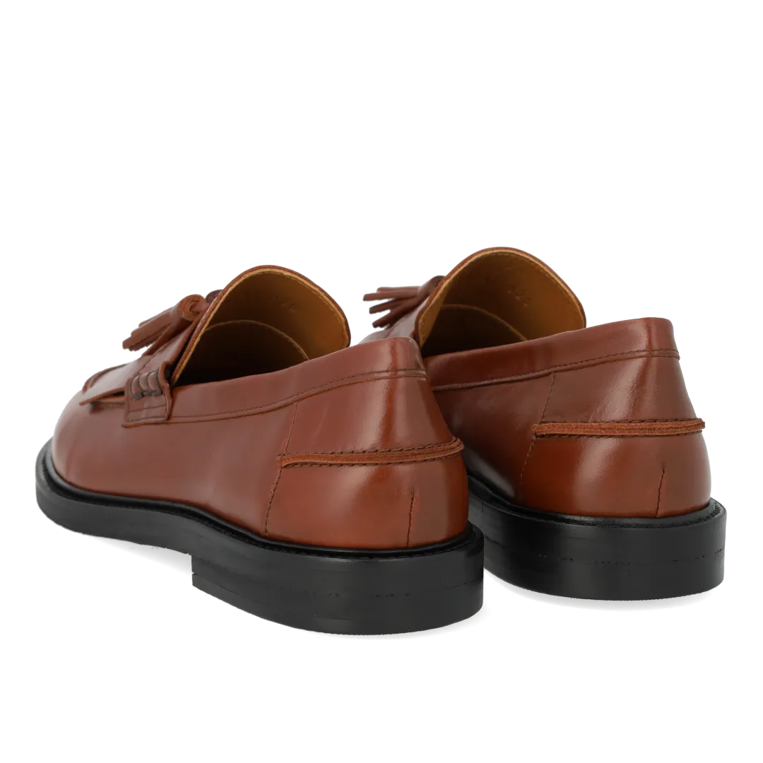 Angulus Bred loafer med frynser og kvastdetalje bred pasform