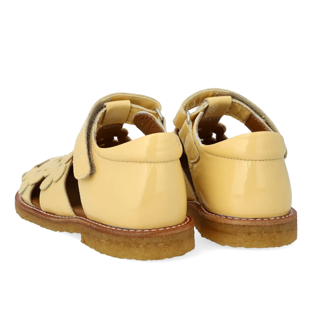 Angulus sandal børnesandal med lukket tå blomster