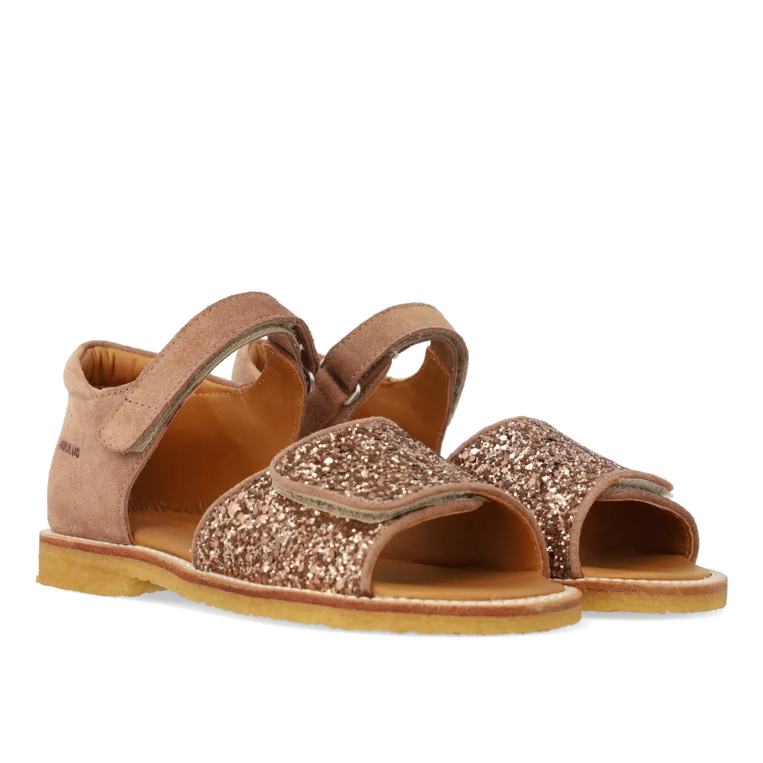 Angulus Justerbar sandal børnesandal læder glitter