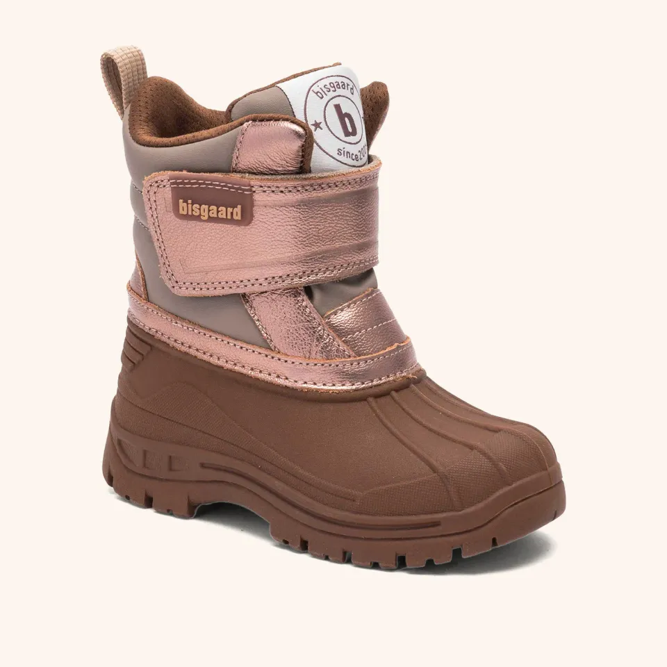 Bisgaard Pixie vinterstøvle rose gold uld