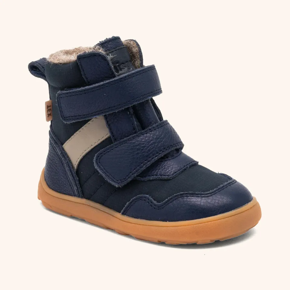 Bisgaard Barefoot Timo Tex barfod vinterstøvle navy