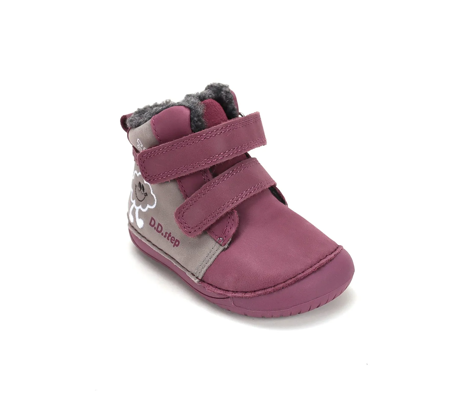 DD Step W070-62495C barfodssko vinter pige varm foret