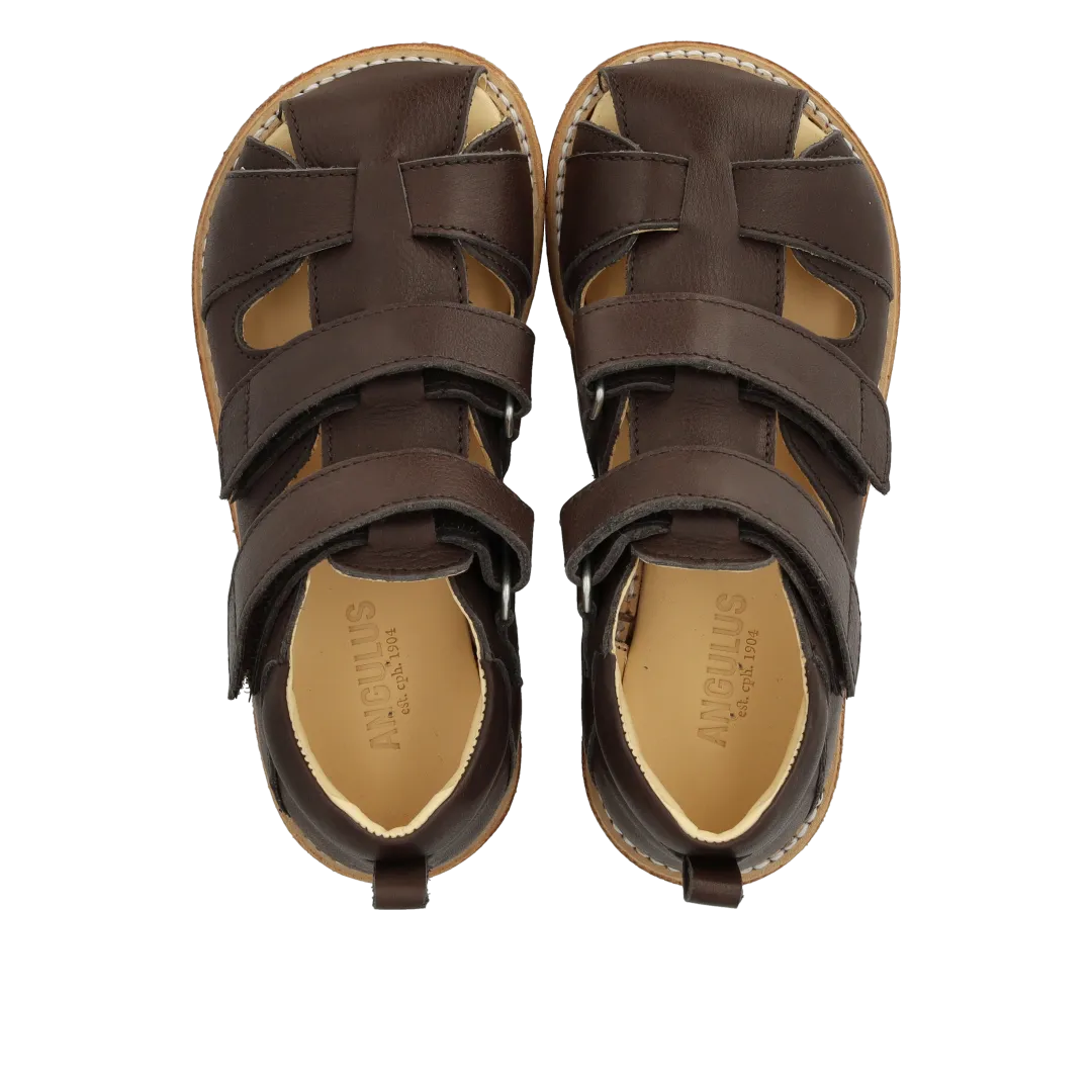 Angulus Sandal velcro lukket tå læder rummelig