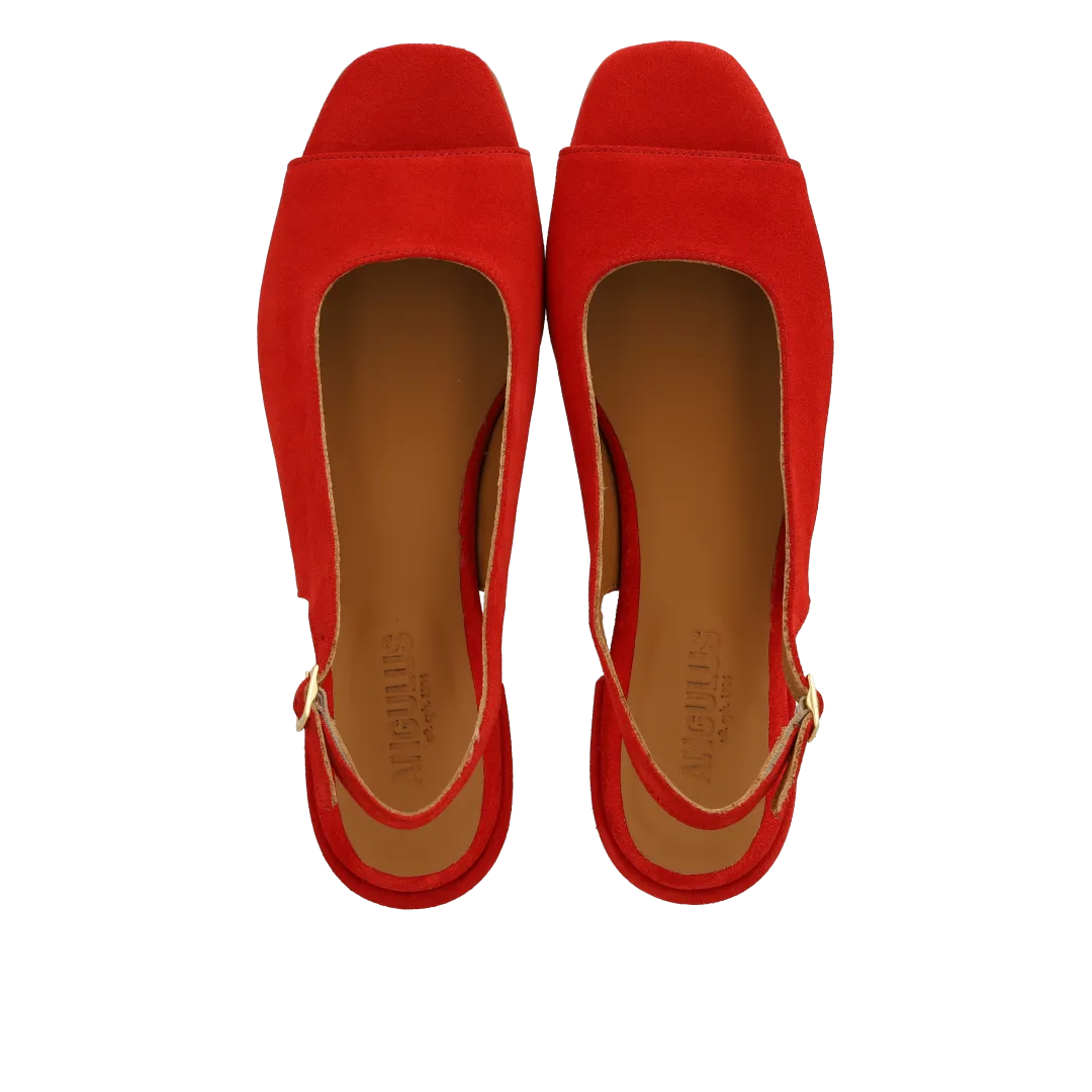 Angulus Højhælet slingback sandal åben tå damesandal