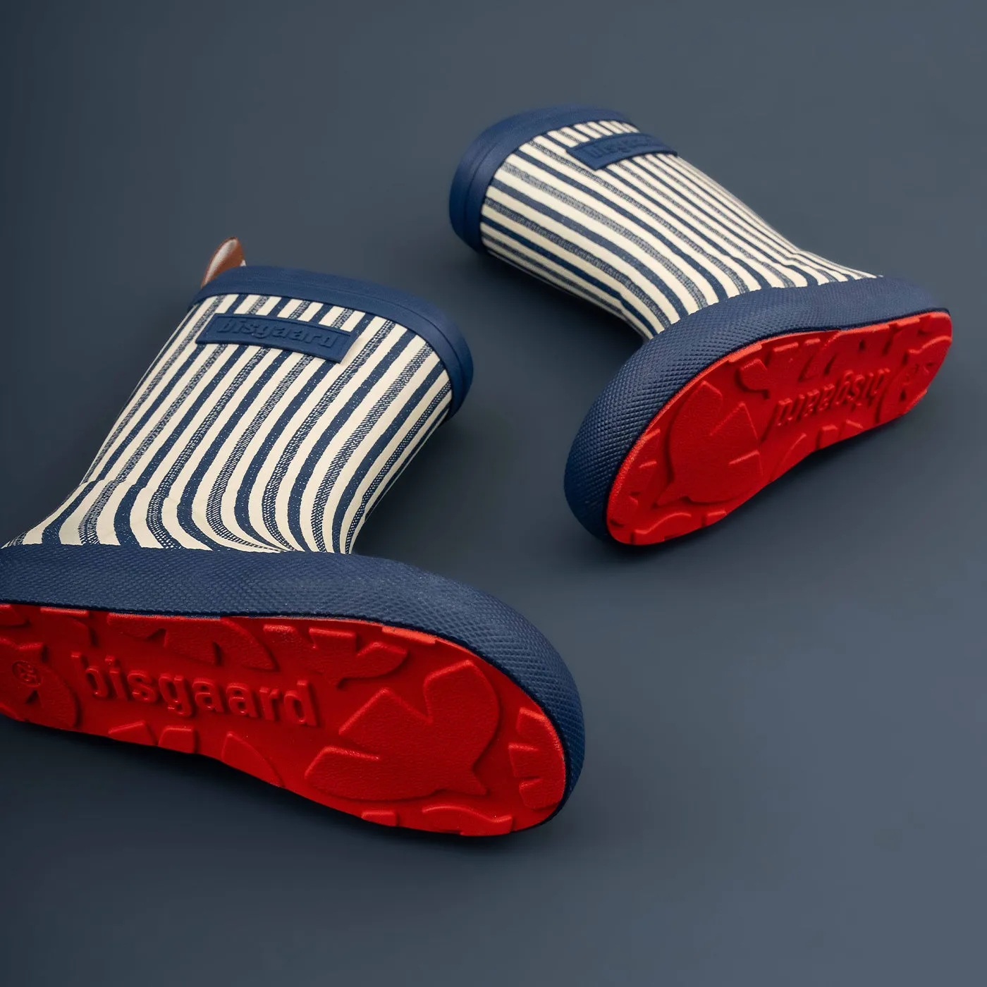 Bisgaard Barefoot High Rubber gummistøvle sailor stripes