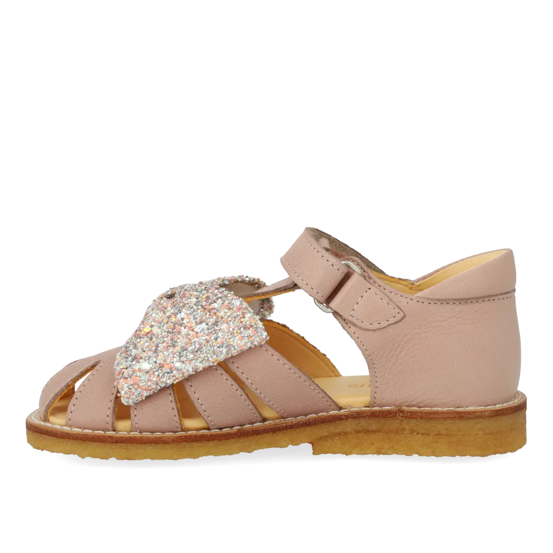 Angulus sandal glittersløjfe velcro str. 19-25