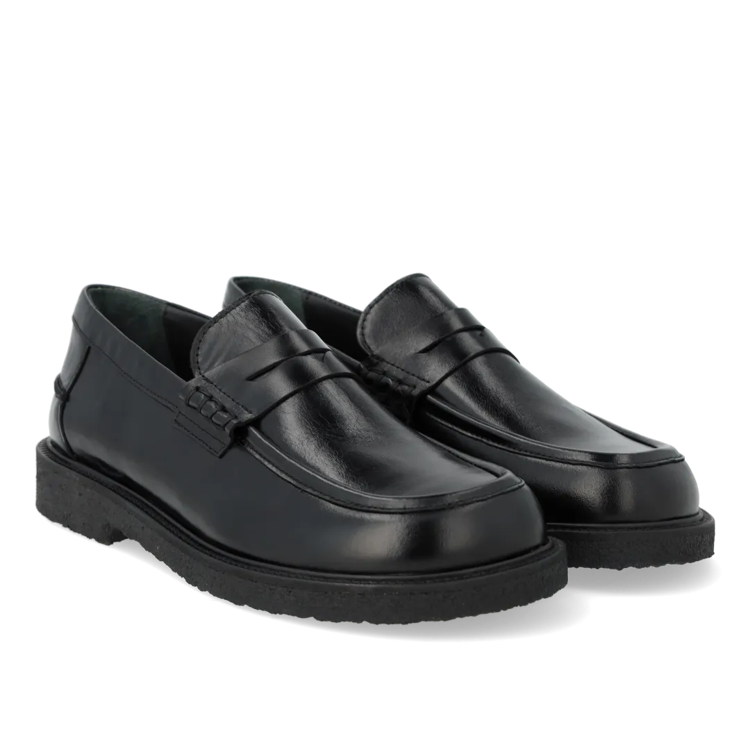 Angulus Loafer Penny dameloafer læder bred pasform