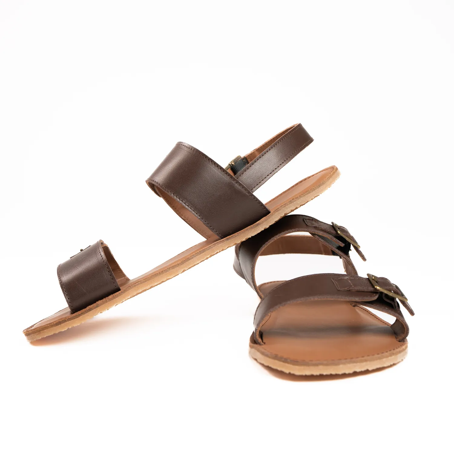 Gogsig Louise Brown barfodssandal brun justerbar