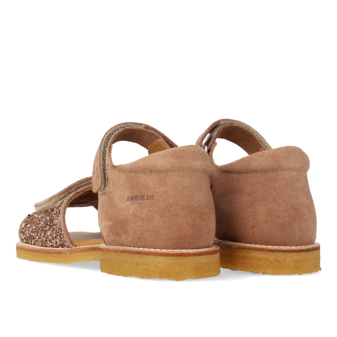 Angulus Justerbar sandal børnesandal læder glitter
