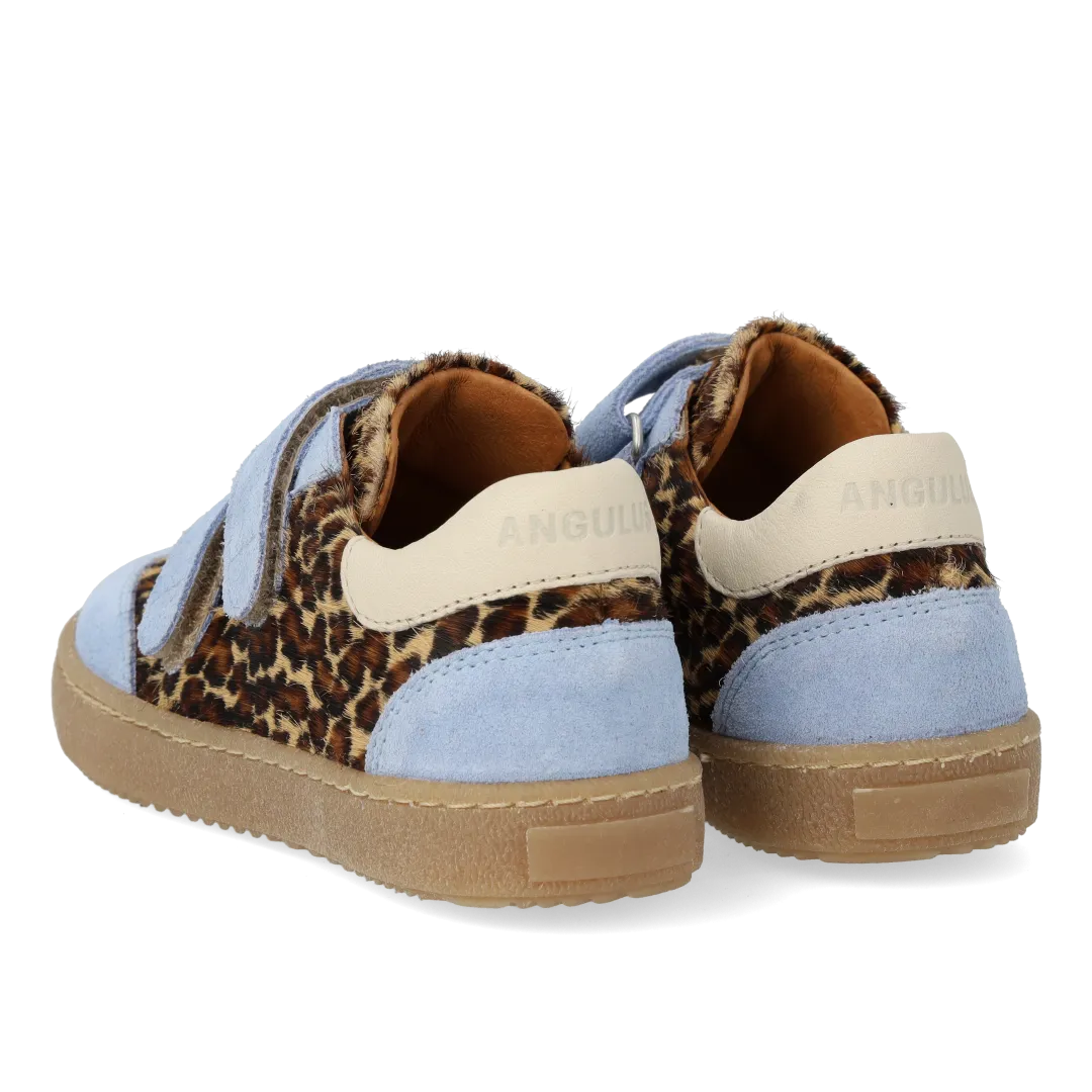 Angulus Court sneaker pony leopard velcro