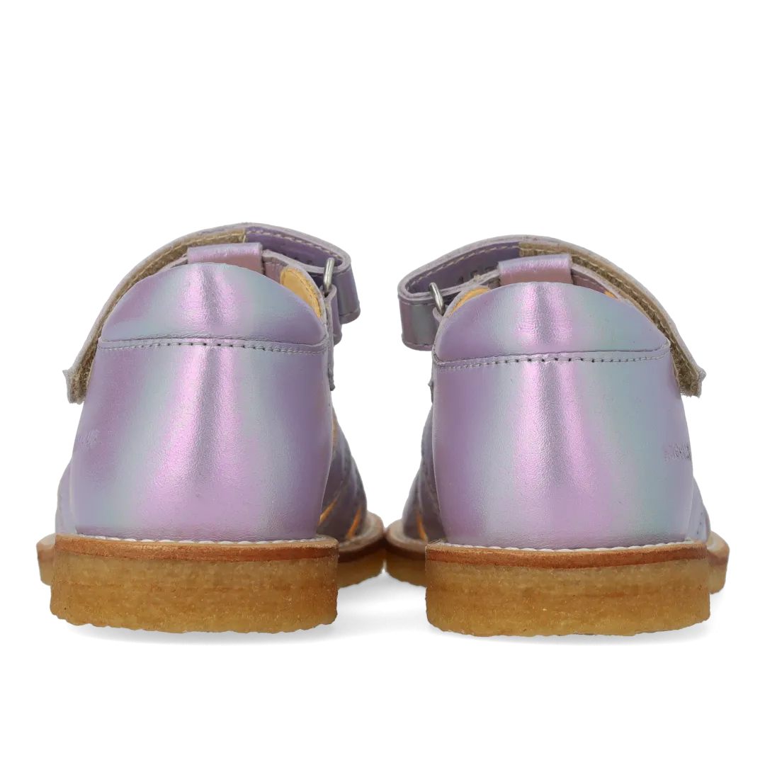 Angulus Hjertesandal velcro rummelig læder
