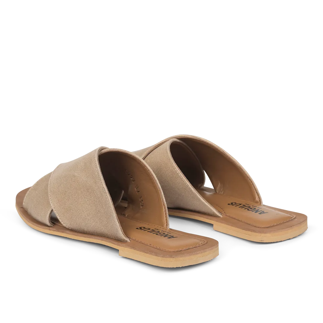Angulus Sandal slip-on damesandal skind smal