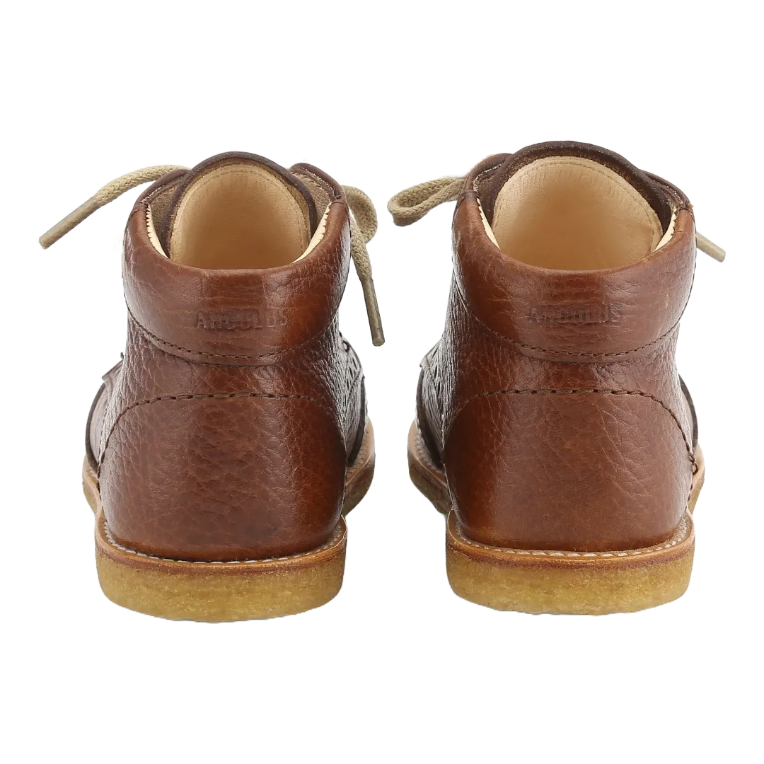 Angulus Klassisk snøresko med brogue detaljer laksko børn snøre