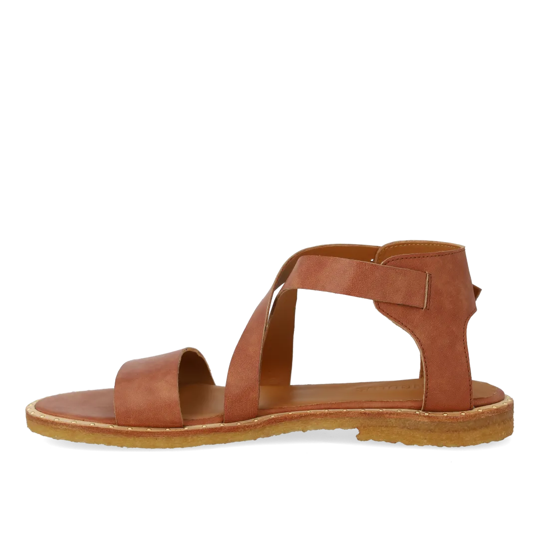 Angulus Sandal krydsremme nitter læder dame