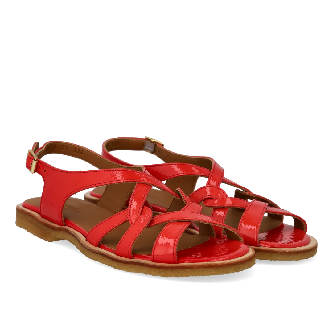 Angulus Sandal med remdetaljer damesandal læder