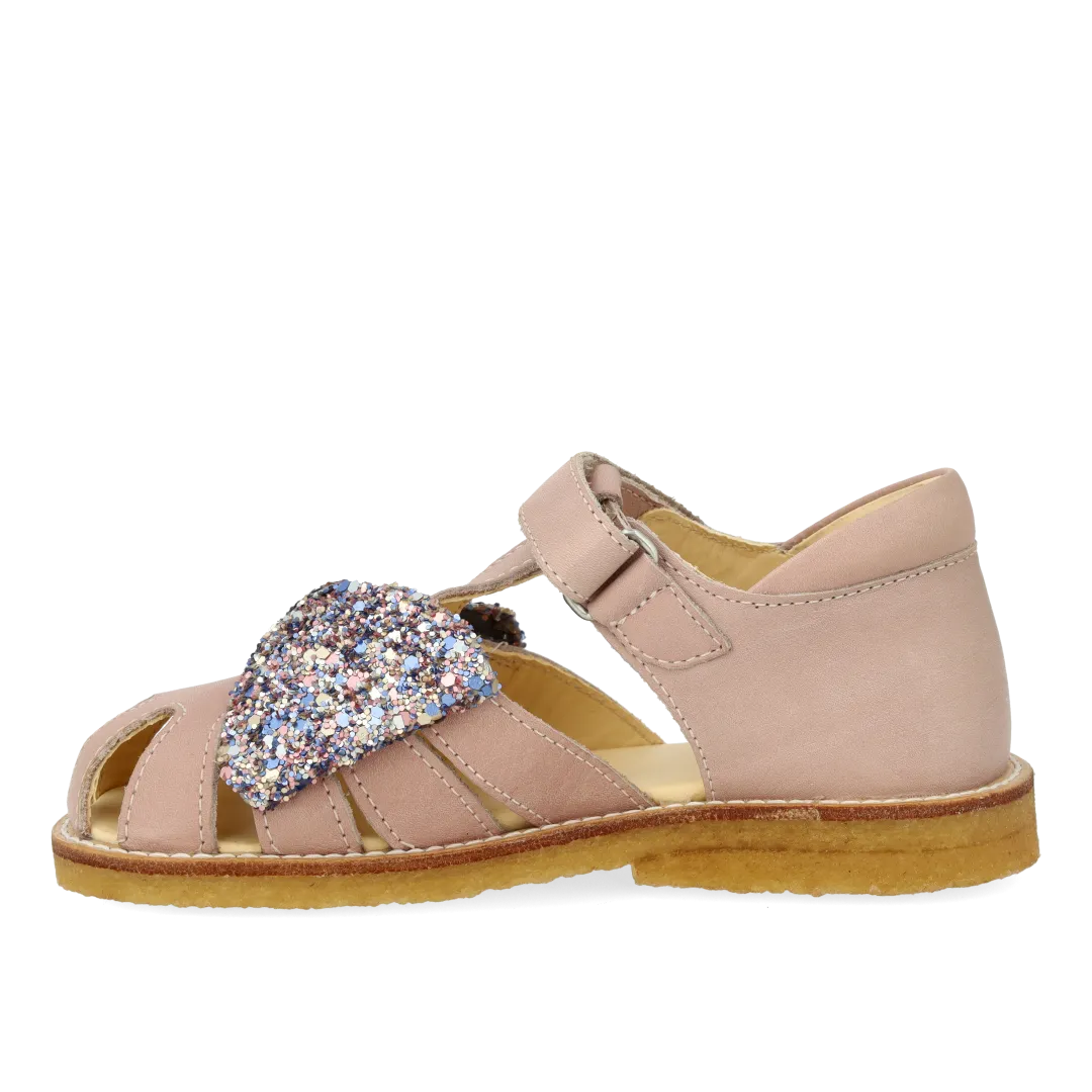 Angulus sandal børn glitter sandal velcro sløjfe