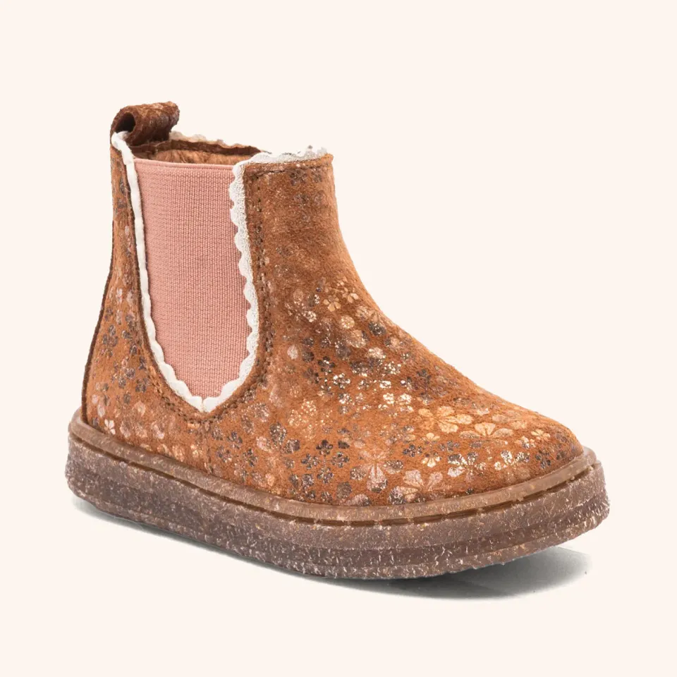 Bisgaard Siggi støvle brown flower læder