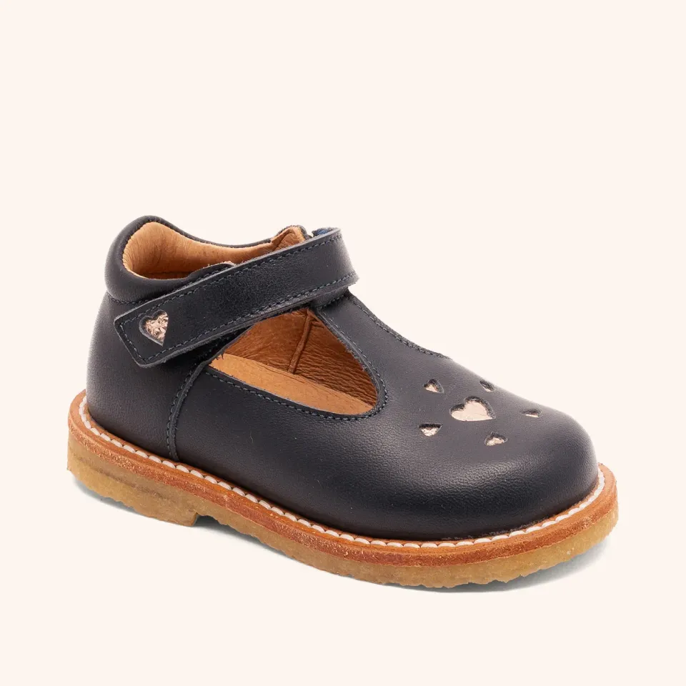 Bisgaard Almea ballerina navy – læder pigsko