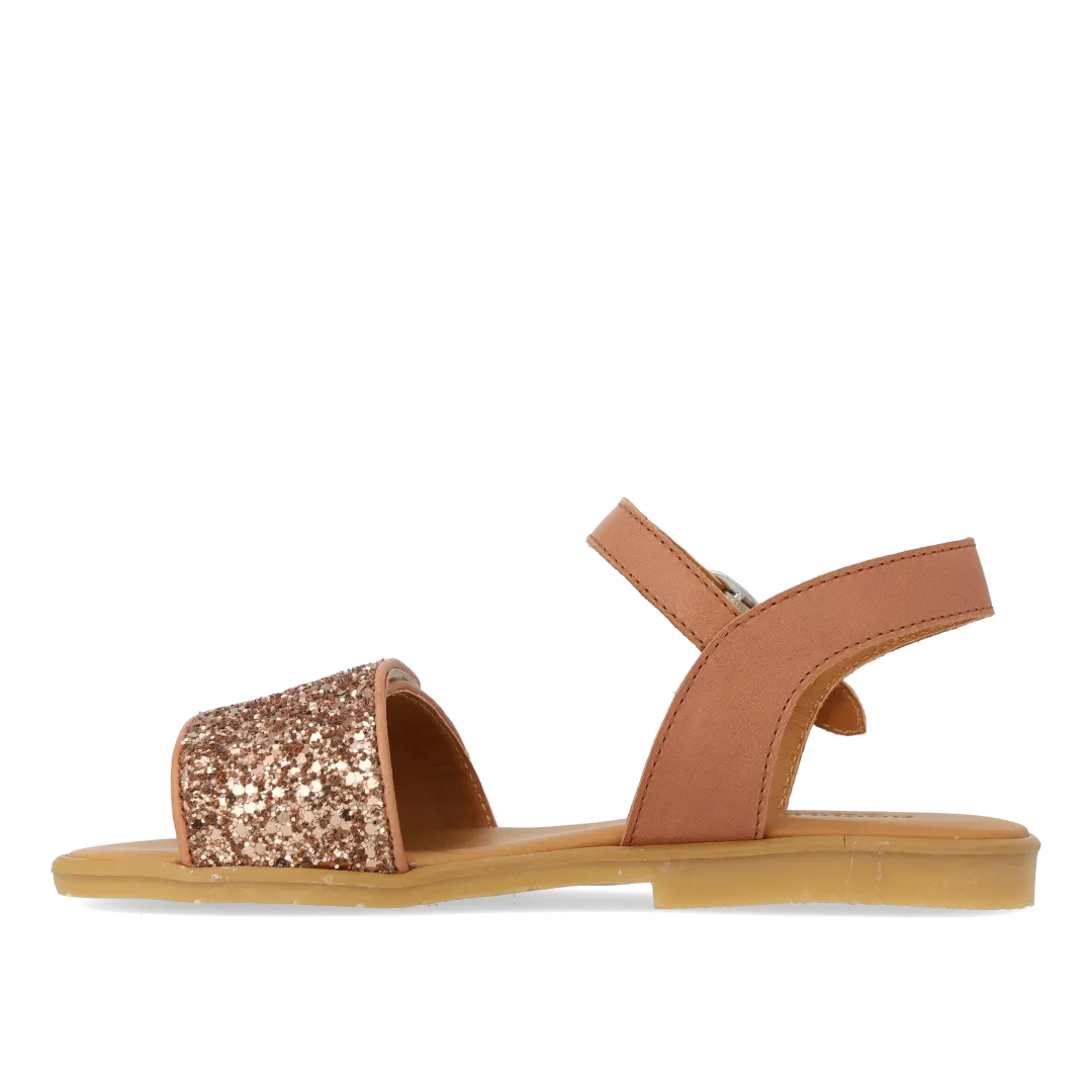 Angulus Glittersandal børnesandal glitter spænde velcro