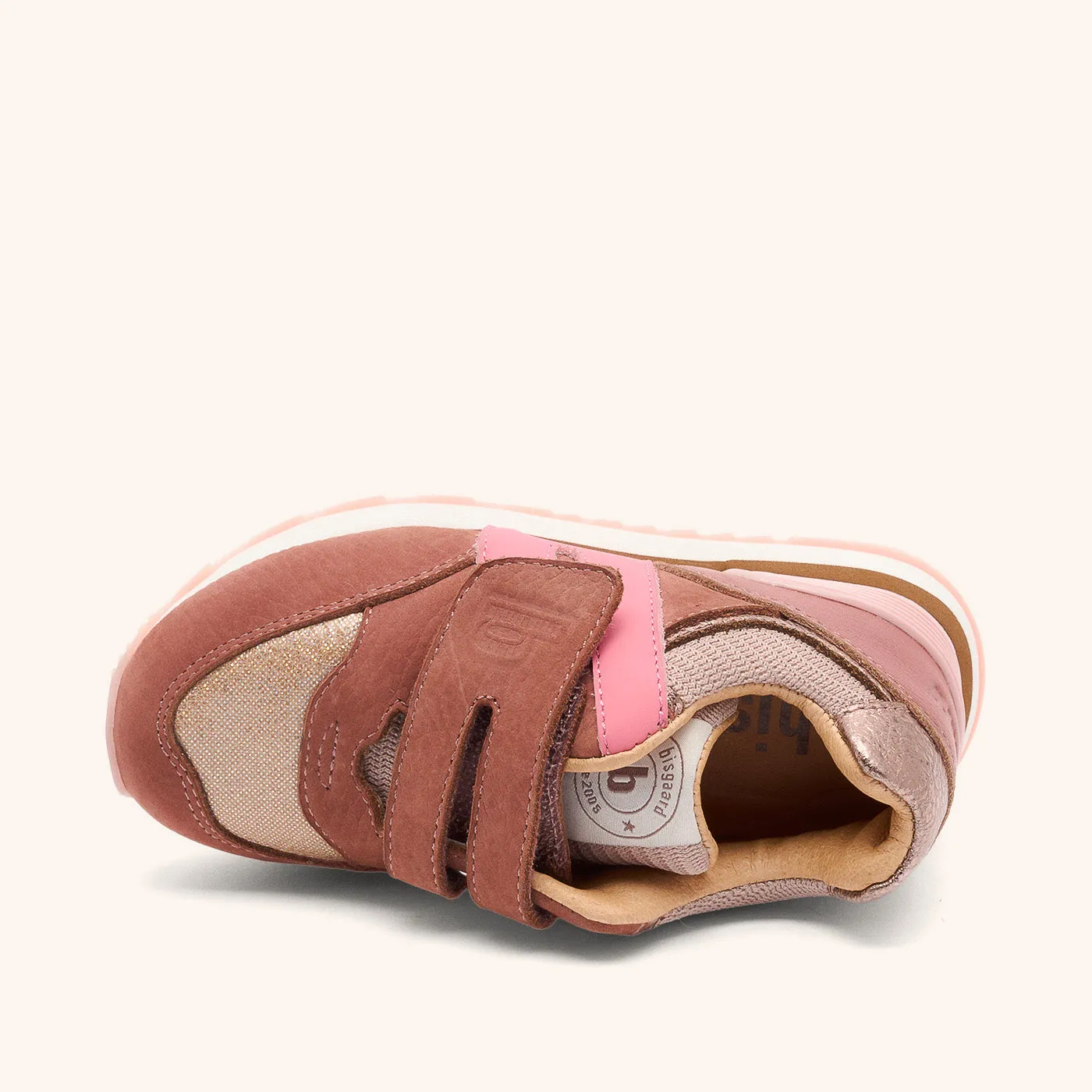 Bisgaard Winston sneaker pink ruskind tekstil
