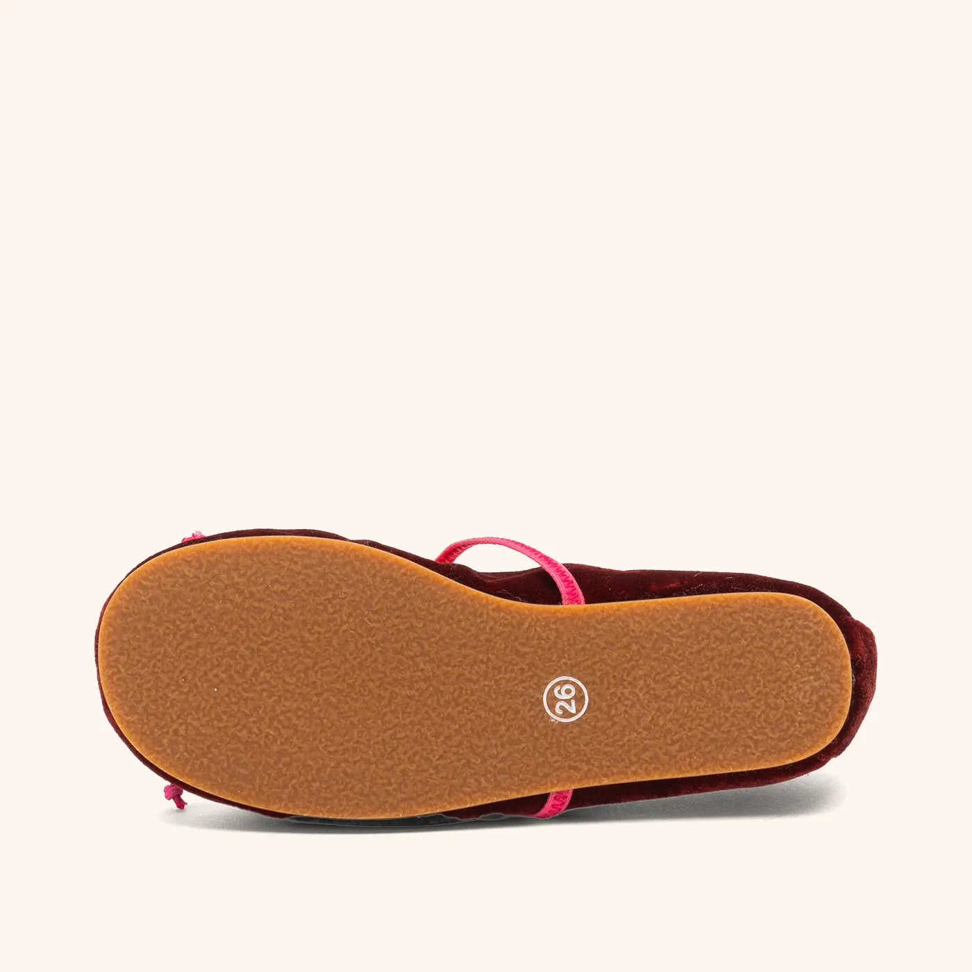 Bisgaard Palma ballerina bordeaux velour