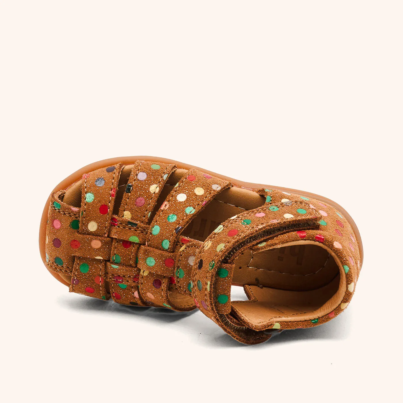 Bisgaard Carly sandal confetti lukket læder