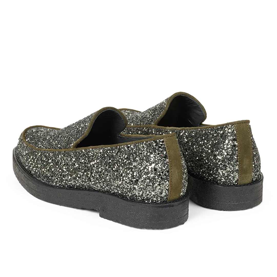 Angulus Klassisk Loafer damesko glitter