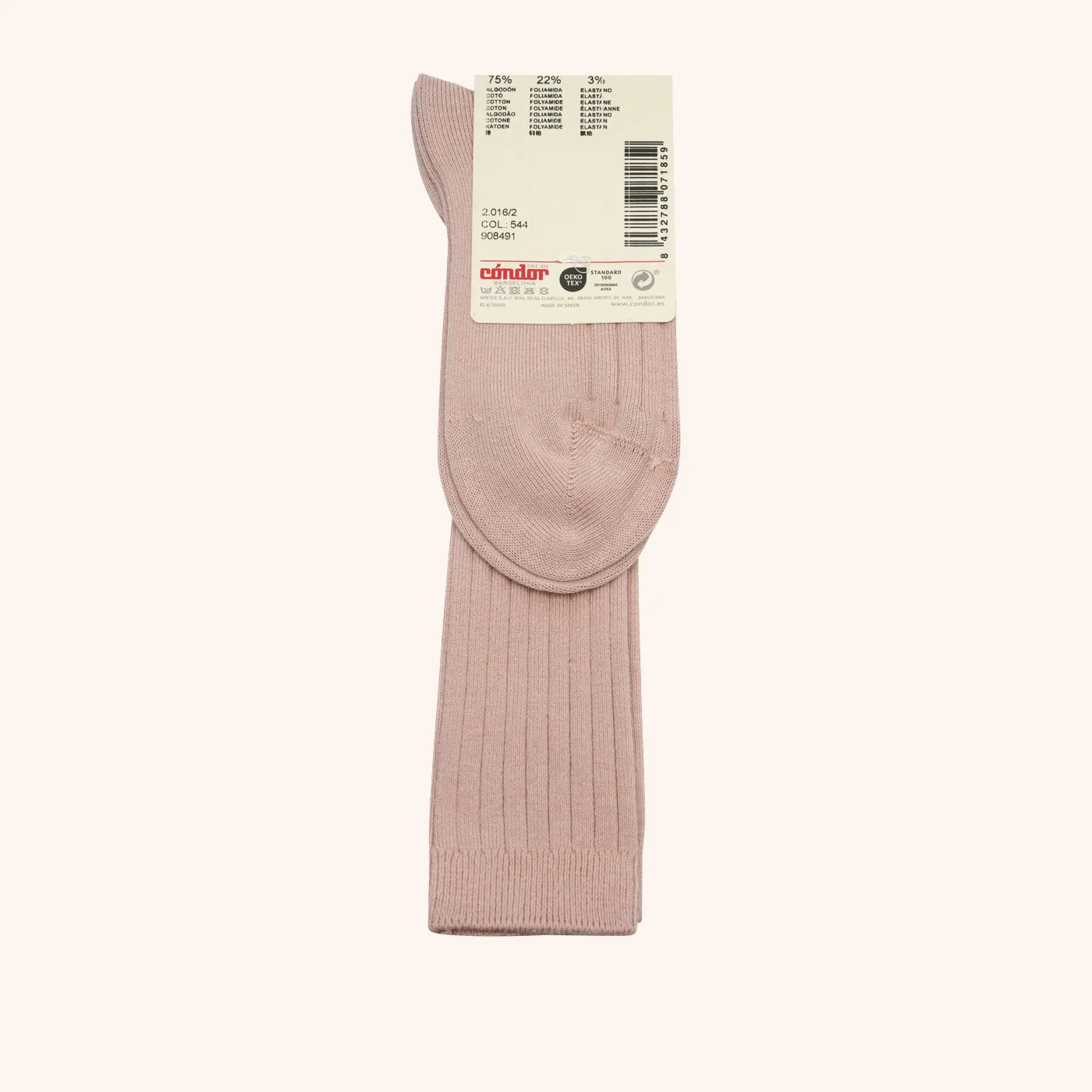 Bisgaard Cóndor knæstrømper rosa bomuld rib