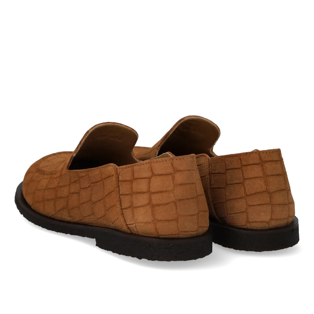 Angulus loafer bred pasform dame brun læder slip-on