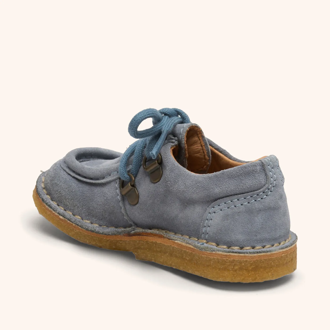 Bisgaard Holden L snøresko baby blue læder