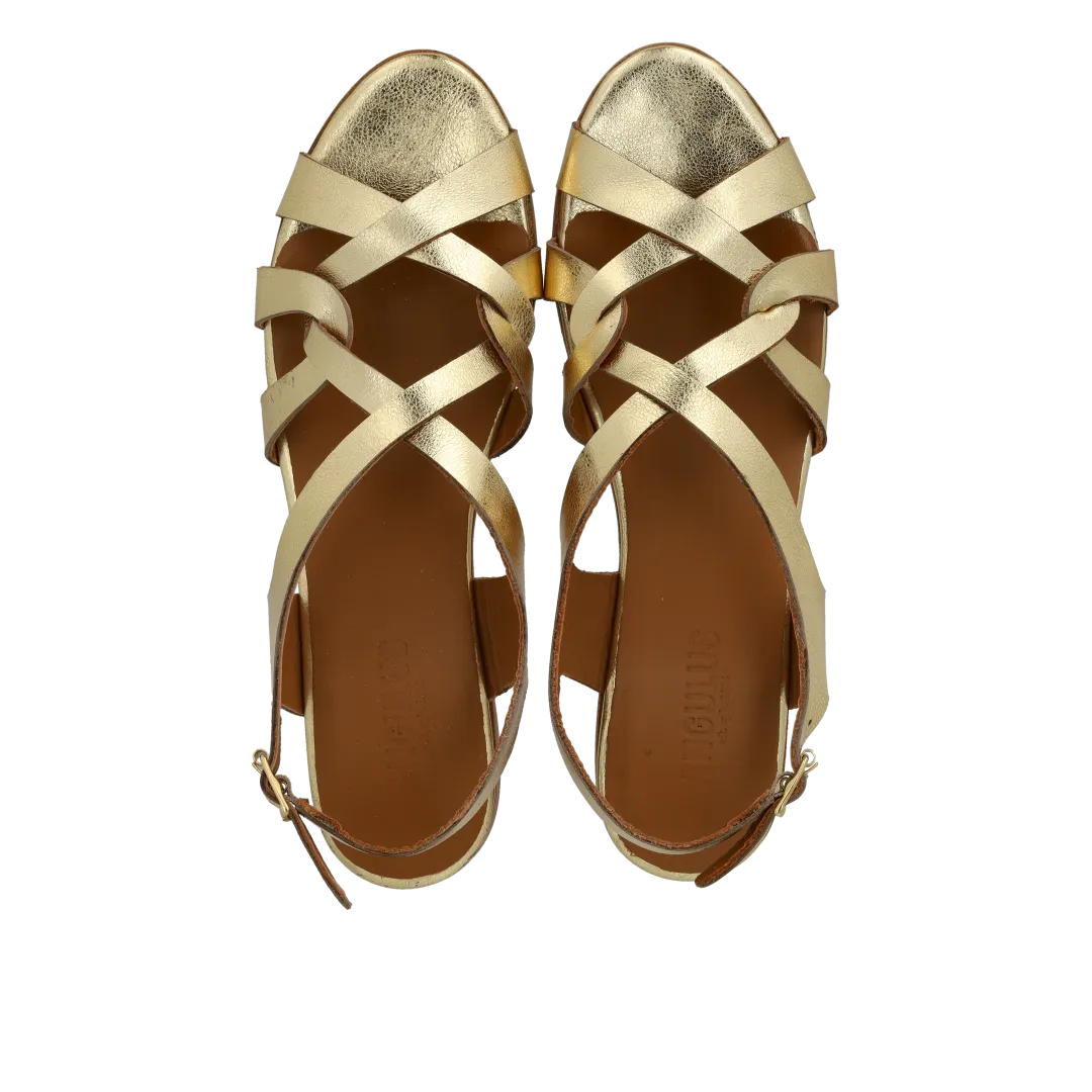 Angulus Sandal med remdetaljer damesandal i læder