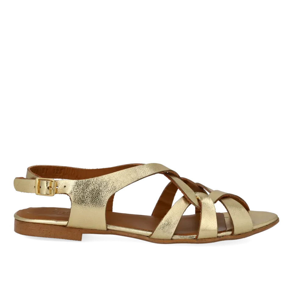 Angulus Sandal med remdetaljer damesandal i læder