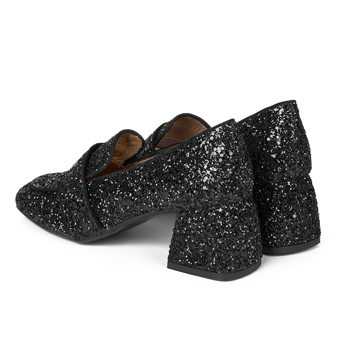 Angulus glitter loafer dame 5 cm hæl fest