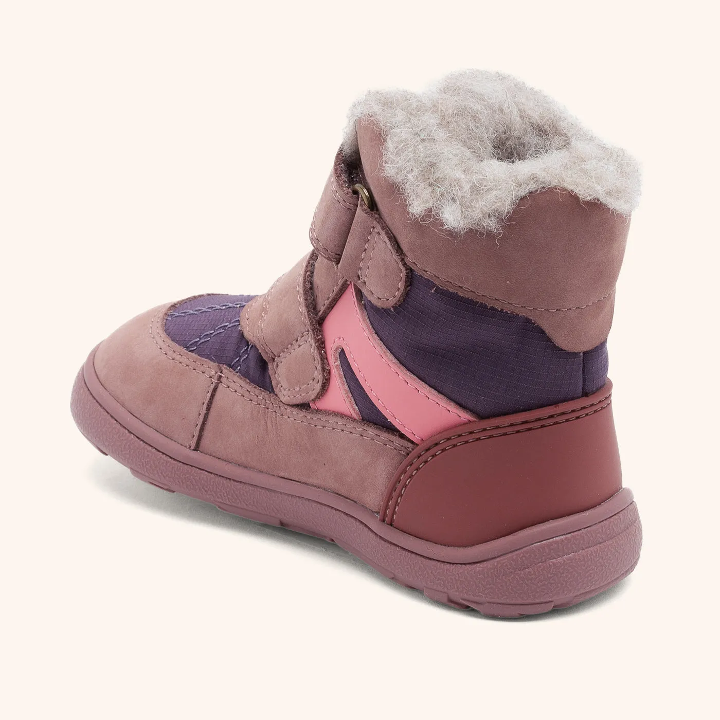 Bisgaard Barefoot Rumle Tex vinterstøvle plum