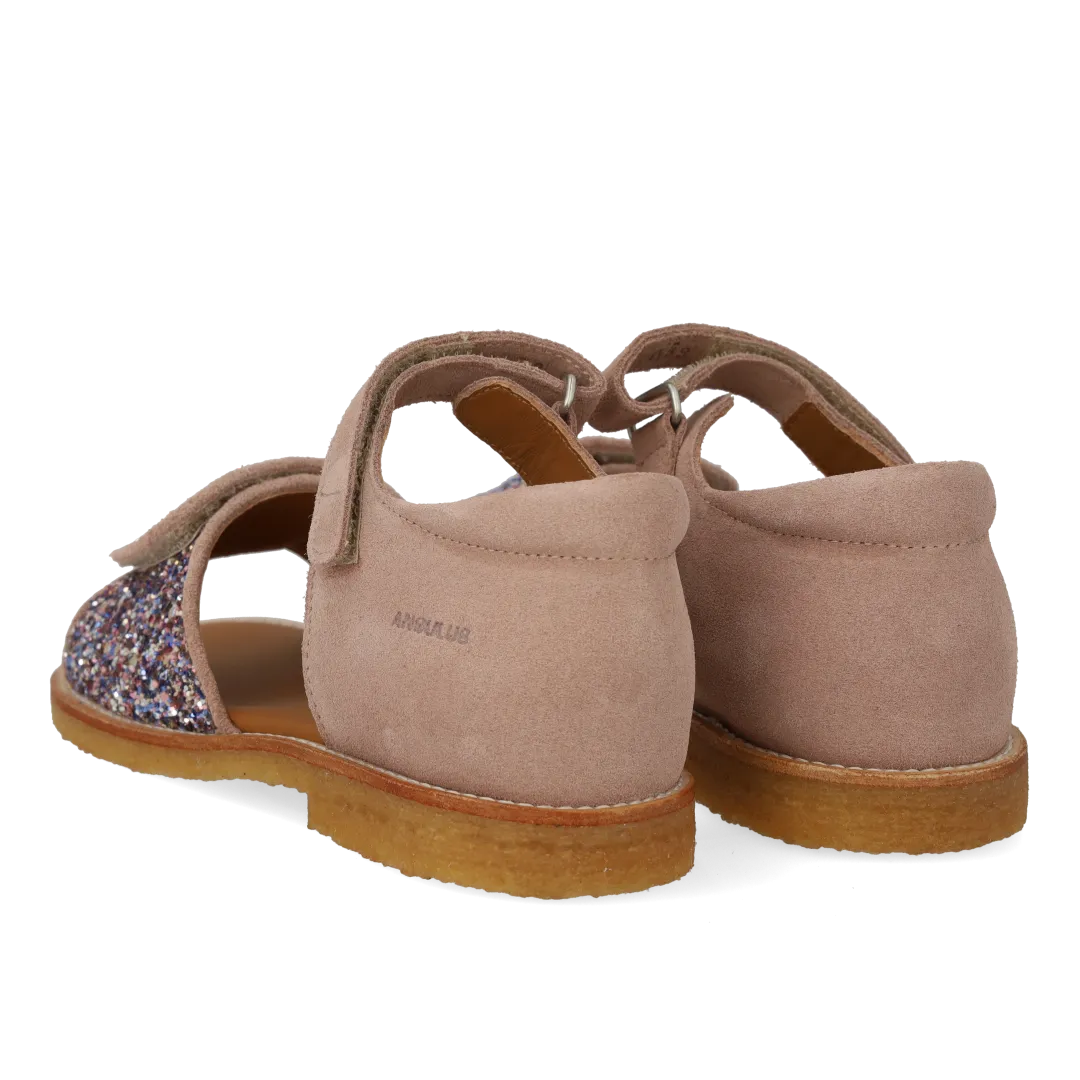 Angulus Justerbar sandal børnesandal glitter læder