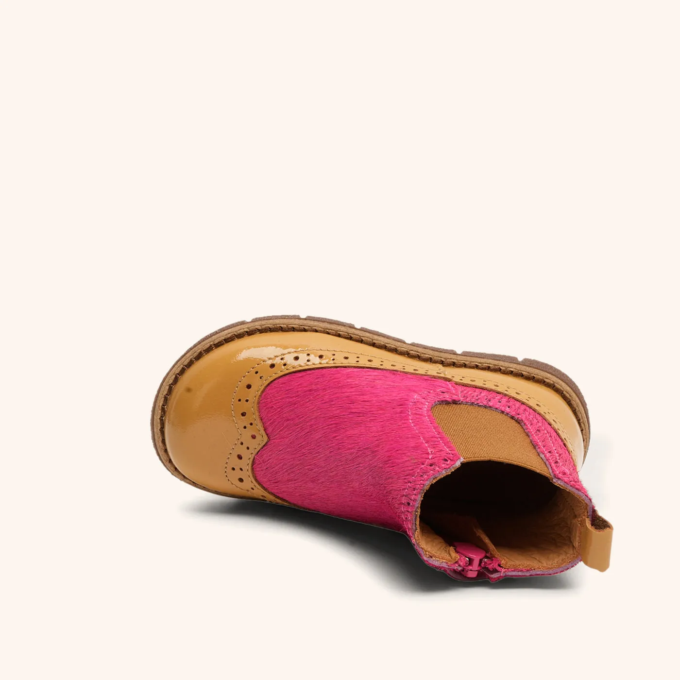 Bisgaard Mace vinterstøvle flamingo fur læder