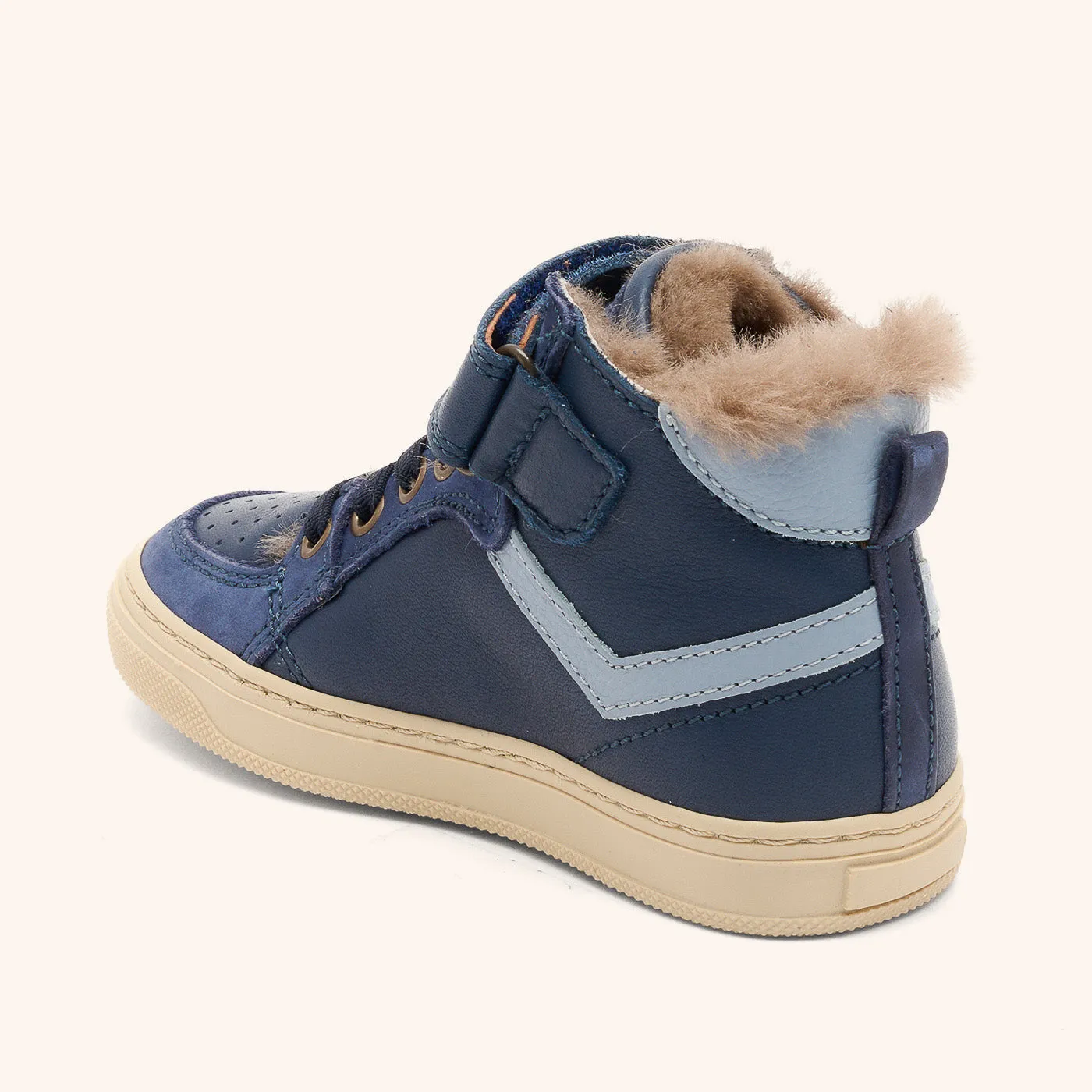 Bisgaard Isak Lamb sneakers navy med lammeskind