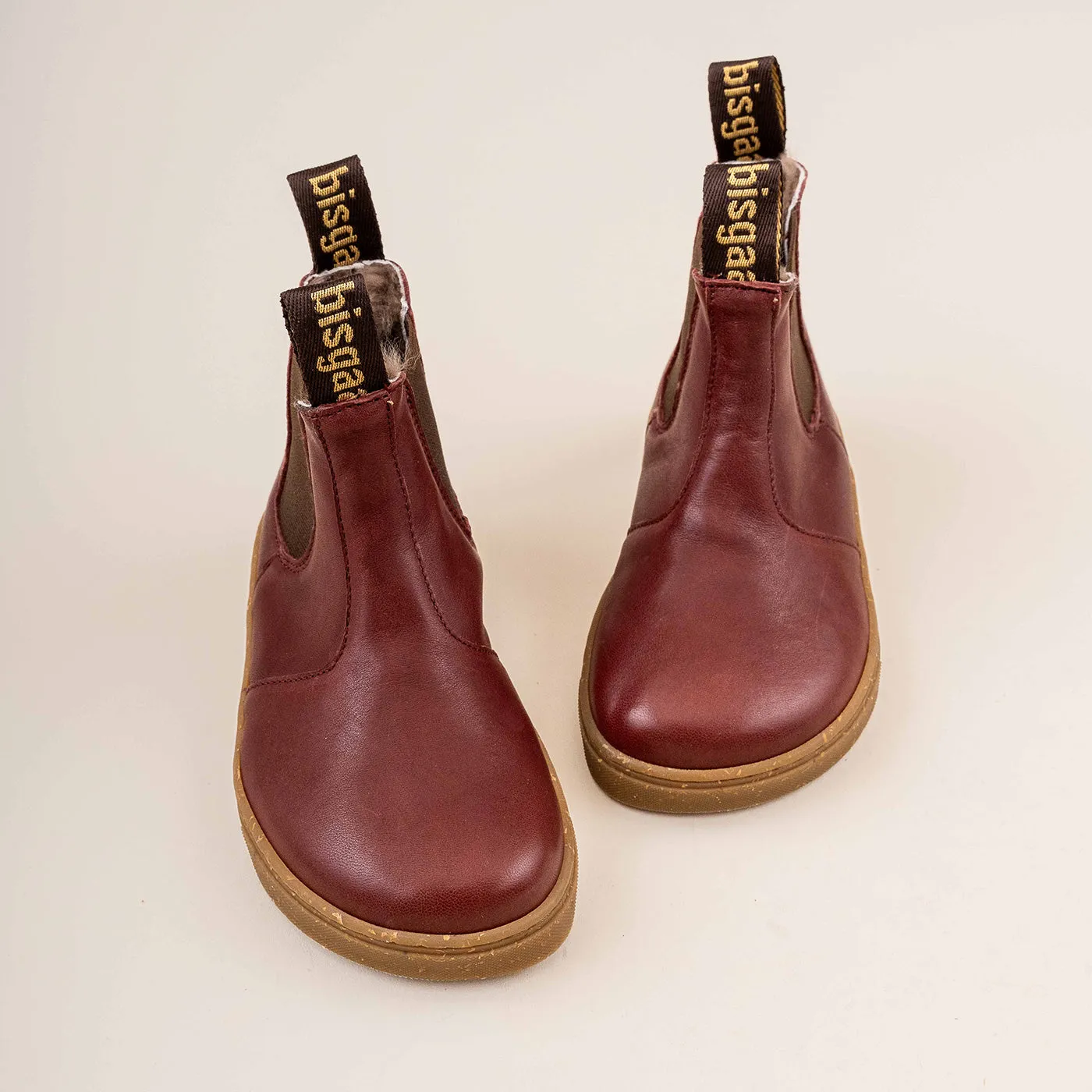 Bisgaard Barefoot Ene Lamb chelsea-støvle bordeaux