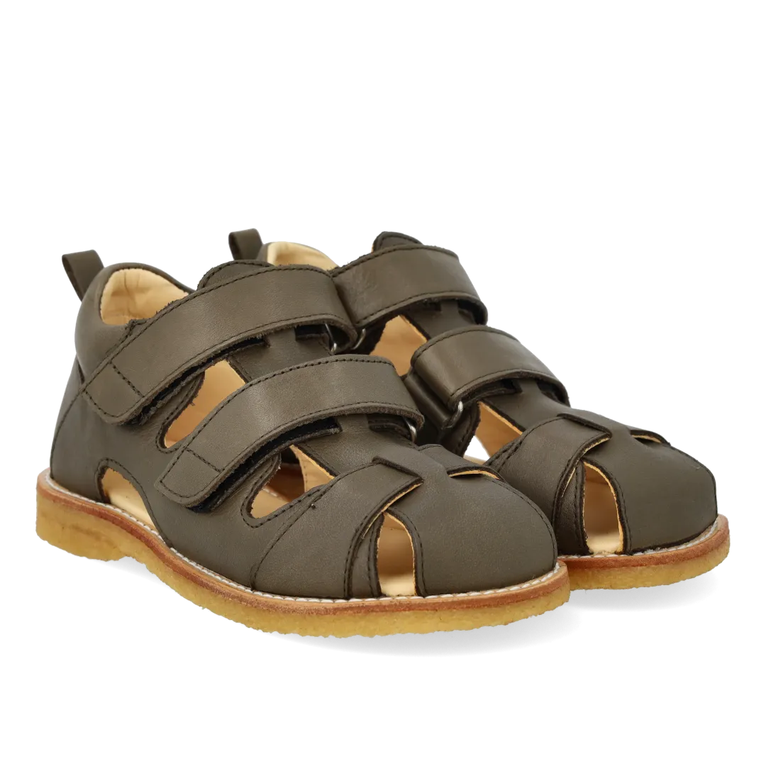 Angulus Sandal med velcro lædersandal børn rummelig