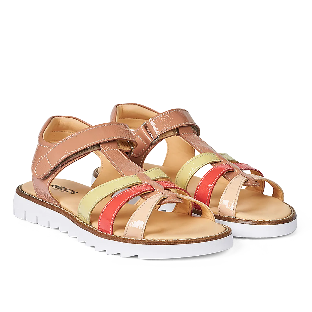 Angulus sandal T-rem velcro åben børn