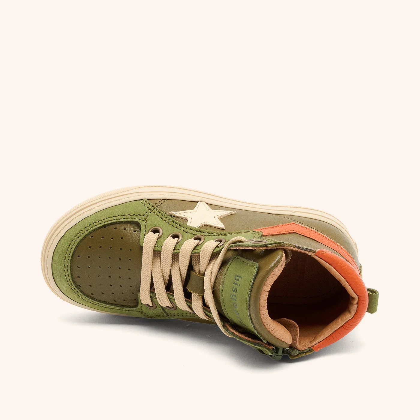 Bisgaard Isak sneaker khaki læder