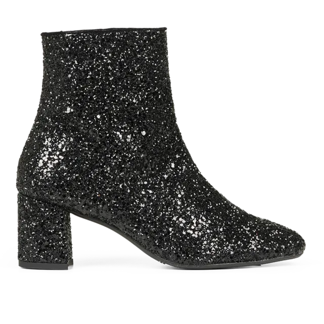 Angulus Glitterstøvlet dame blokhæl 6 cm