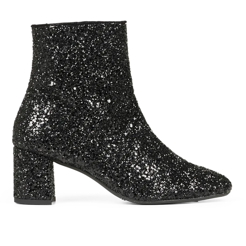 Angulus Glitterstøvlet dame blokhæl 6 cm
