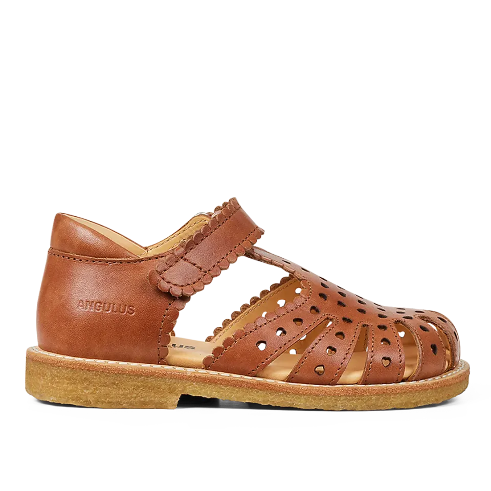 Angulus Sandal med mini-hjerter børnesandal velcro