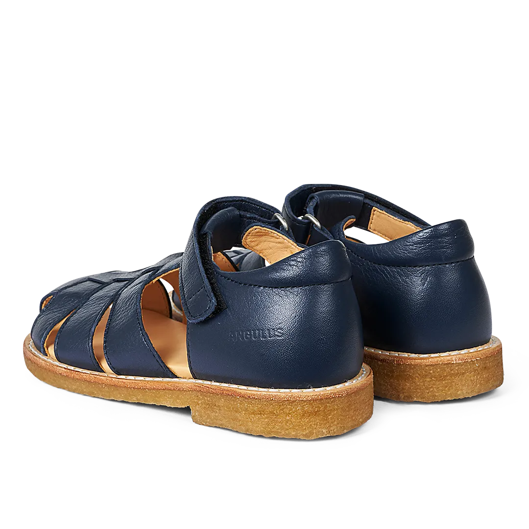 Angulus Sandal lædersandal velcro lukket tå
