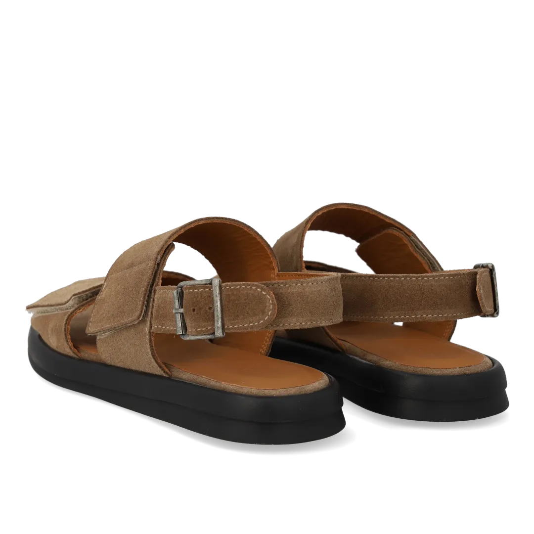 Angulus sandal med velcroremme sort sål