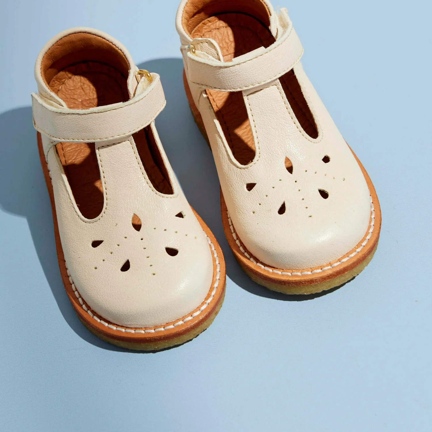 Bisgaard Noelle ballerina linen hvid velcro